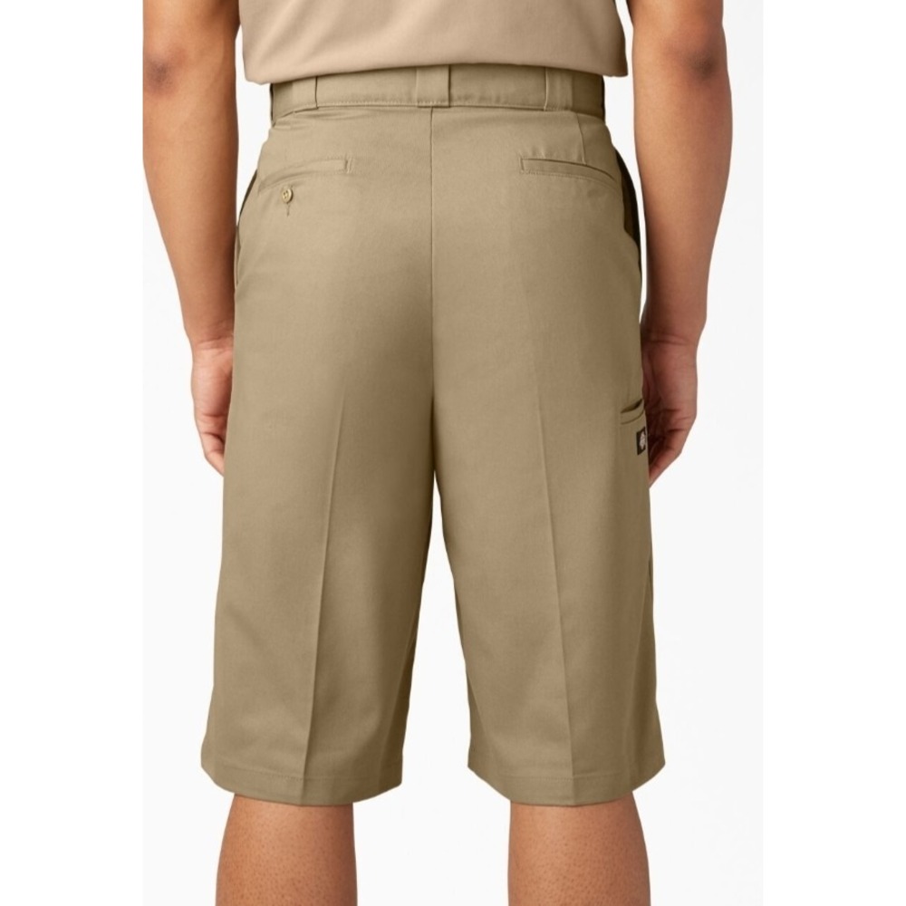 Dickies Men's 13" Flat Front Loose Fit Multi Pocket Work Shorts Khaki Size 30 - Picture 2 of 4